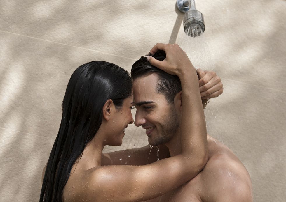 couple in a shower