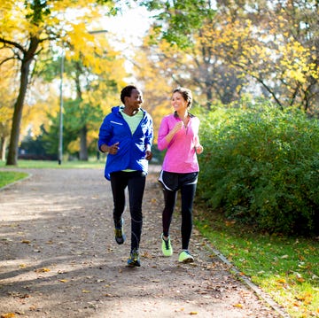 Couple jogging in park couple jogging in park