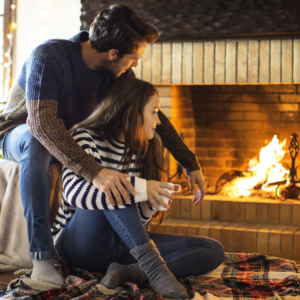 winter date ideas fireplace