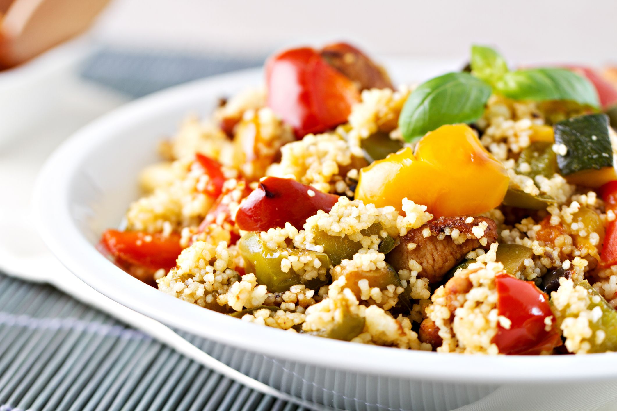 Speedy Egg Fried Leftover Cous Cous with Vegetables {Vegetarian