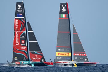 august 25, 2024 race day 4 of the louis vuitton preliminary regatta emirates team new zealand, luna rossa prada pirelli team