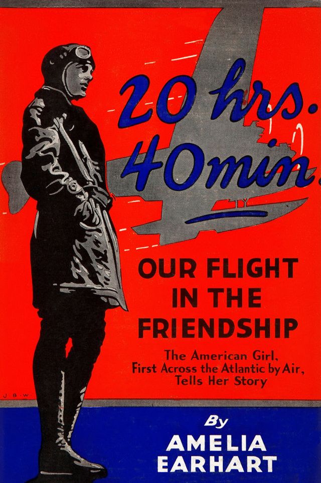 red and blue book cover for 20 hrs 40 min, our flight in the friendship