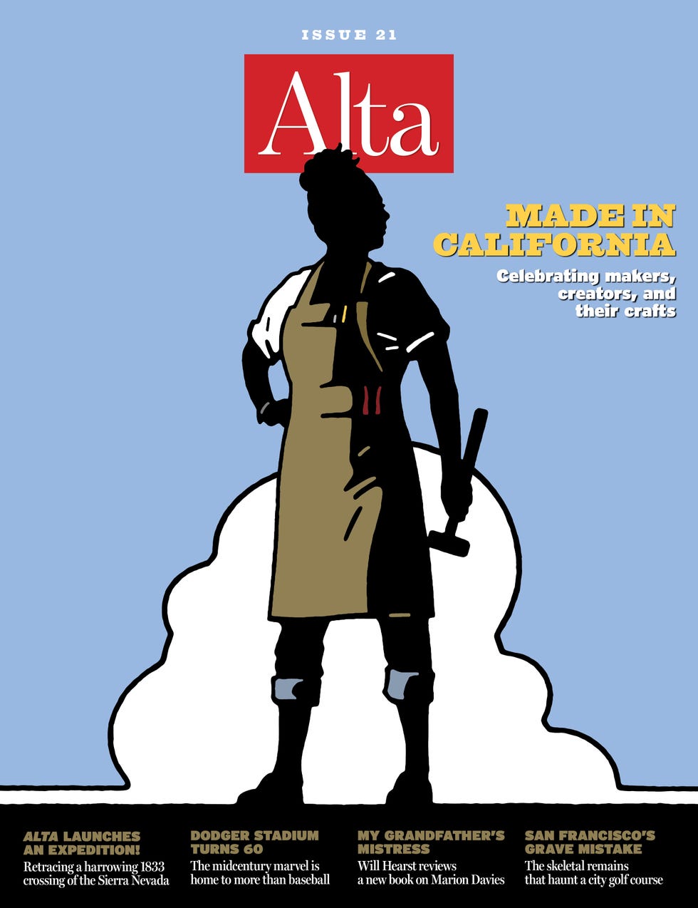 michael schwab, illustrator, illustration, alta magazine, made in california, magazine cover