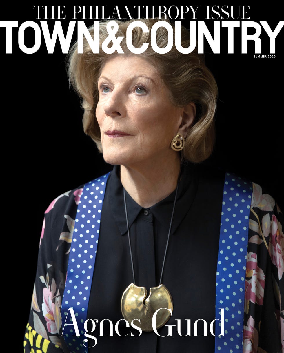 agnes gund on the cover of town  country magazine