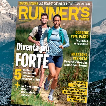 magazine cover featuring trail runners with mountains in the background magazine cover featuring trail runners with mountains in the background