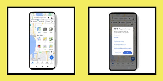 google maps covid hotspots