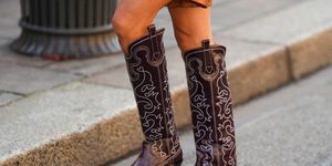 street style shot of cowboy boots