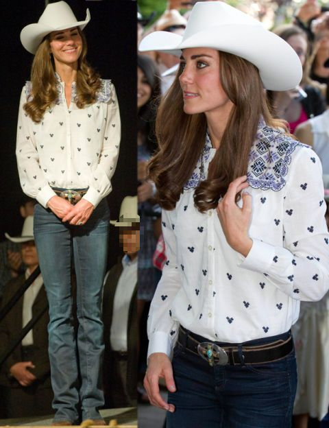 kate middleton vestida de cowgirl