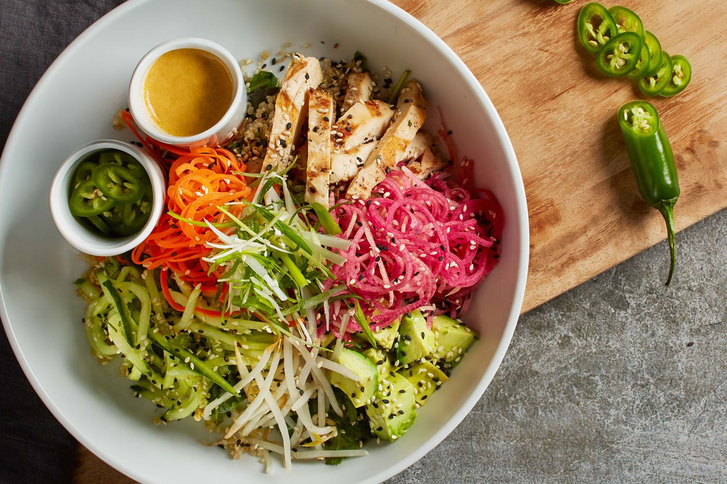 Best California Pizza Kitchen Menu Items According To Nutritionists   Cpk Bahn Mi Bowl 1528293906 