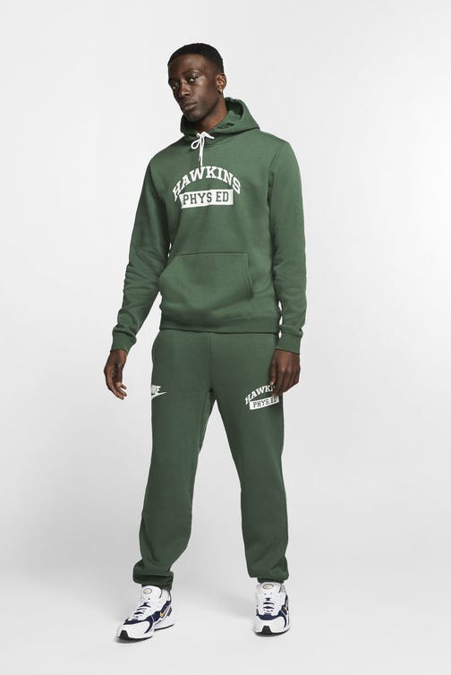 Nike x Stranger Things tracksuit green