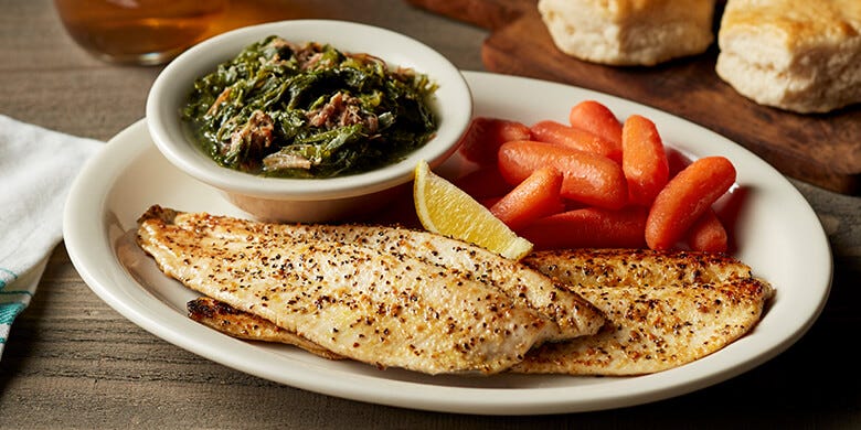 best keto restaurants  cracker barrel grilled rainbow trout