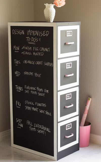 craft room idea using a file cabinet