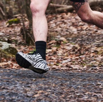 craft carbon light trail running shoes in zebra with pat heine