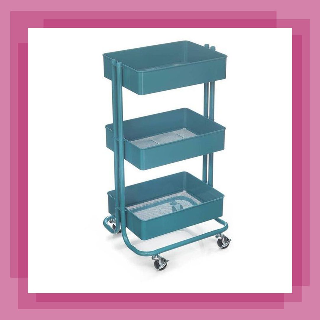 Slim Rolling Storage Cart 4-Tier Plastic Art Cart Storage Organizer With  Wheels Hooks For Bathrooms Laundry Room Kitchen Trolley - AliExpress