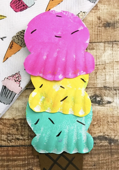 crafts for kids paper plate ice cream