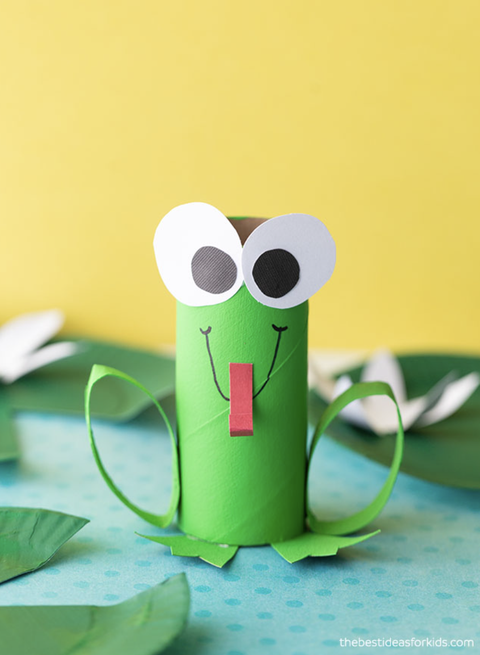 crafts for kids banjos toilet paper frog