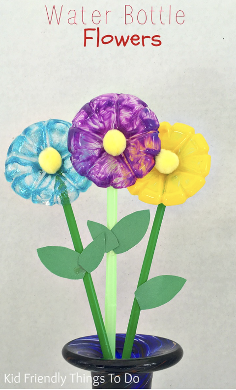 crafts for kids water bottle flowers