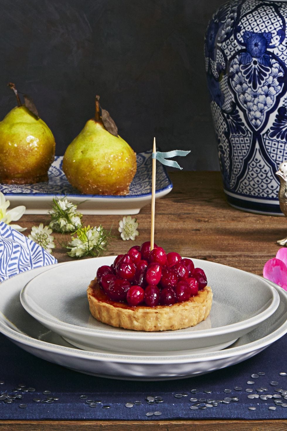 cranberry desserts — cranberry frangipane tarts