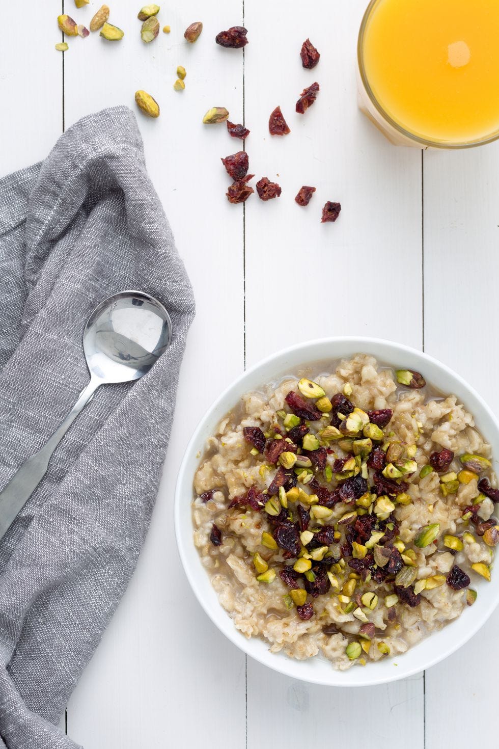 Cranberry pistachio maple oatmeal