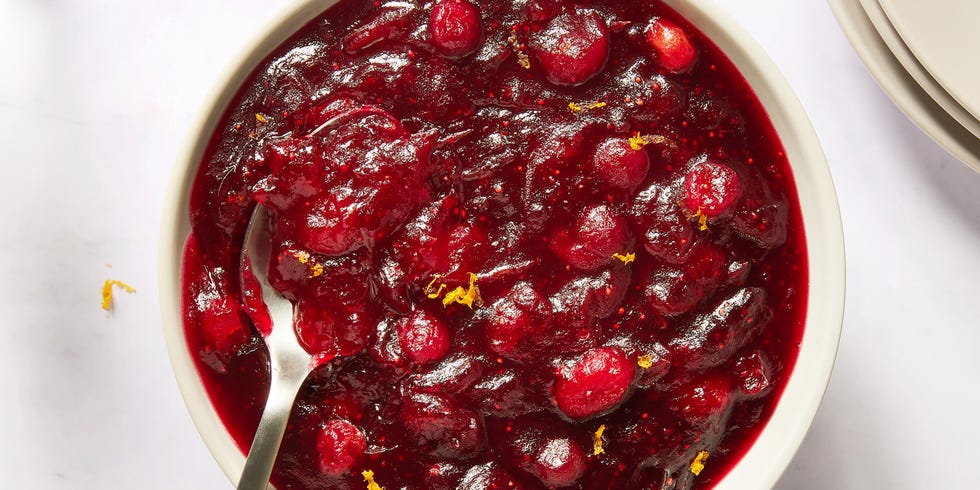 cranberry sauce in a bowl