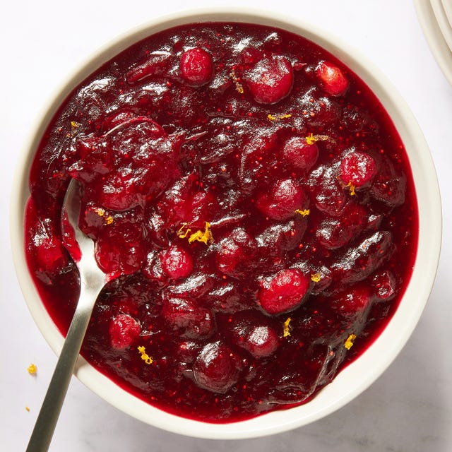 cranberry sauce in a bowl
