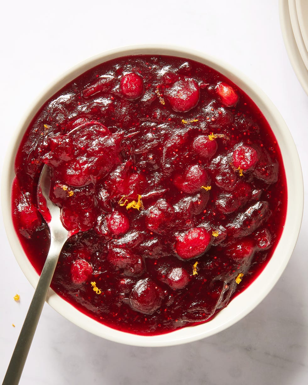 cranberry sauce in a bowl