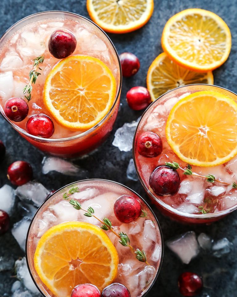 cranberry thyme gin and tonic fall cocktails