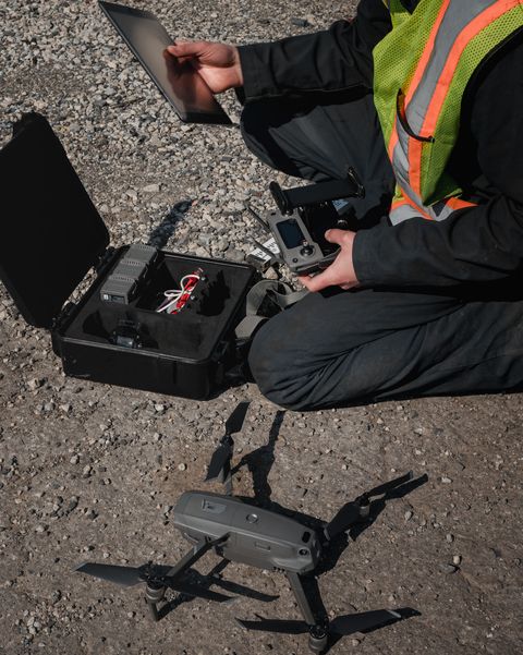 shawn harrington prepares a drone in conshohocken, pa, on friday april 22, 2022 harrington is the founder and owner of forensic rock, a crash deconstructionist firm, that analyzes and inspects vehicle crashes and accidents