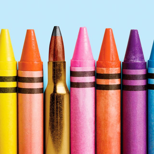 crayons and bullet