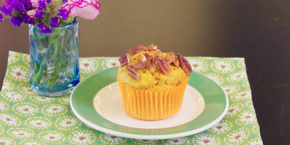 preview for How to Make Cream Cheese-Stuffed Pumpkin Muffins