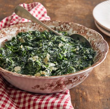 a bowl of creamed spinach