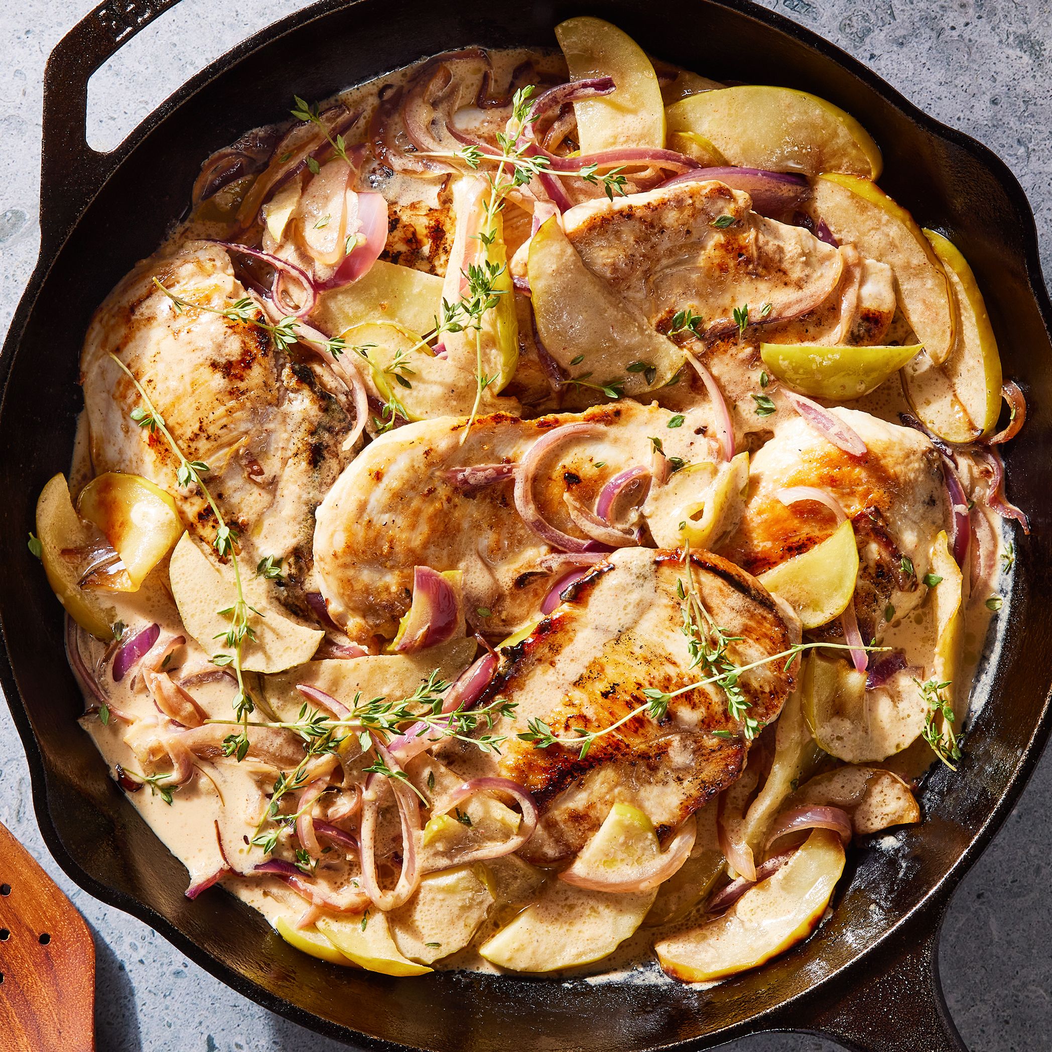 Best Creamy Apple Bourbon Chicken Skillet Recipe - How to Make Chicken  Skillet