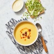 vegetarian christmas dinner – creamy chickpea soup