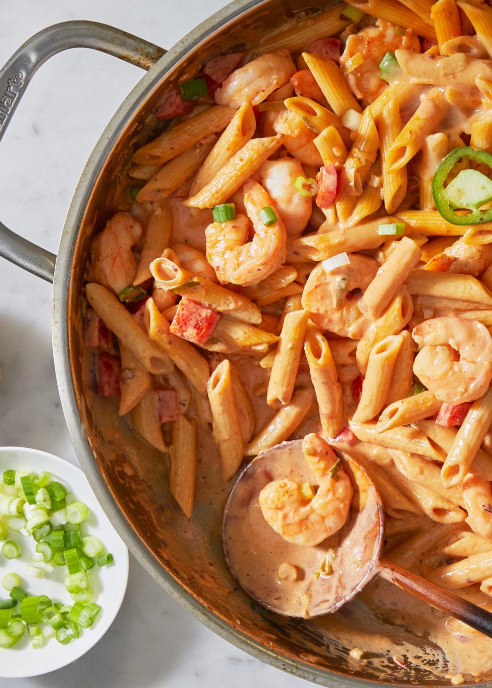 creamy chipotle shrimp pasta with jalapenos