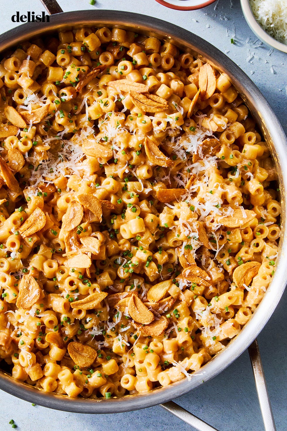 creamy garlicky alfredo ditalini