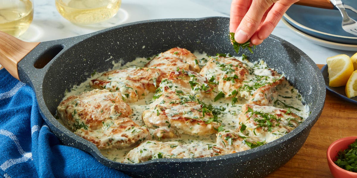 Creamy Lemon Herb Chicken Recipe - How to Make Creamy Lemon Herb Chicken