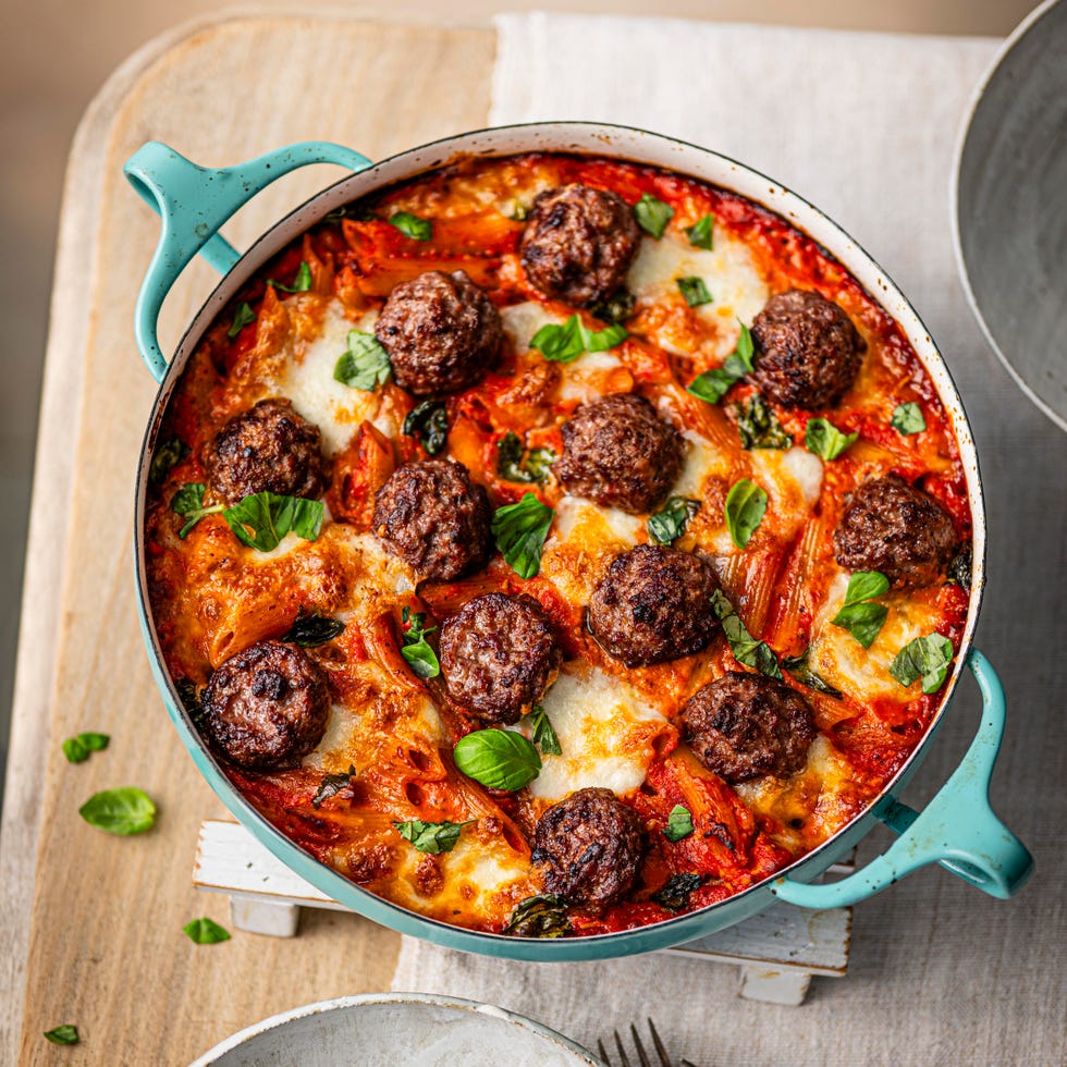 creamy onetin meatball pasta