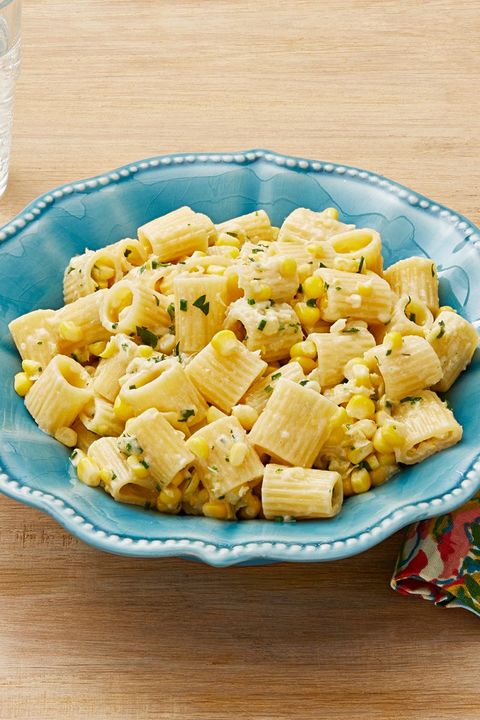 creamy pasta recipes like rigatoni with corn