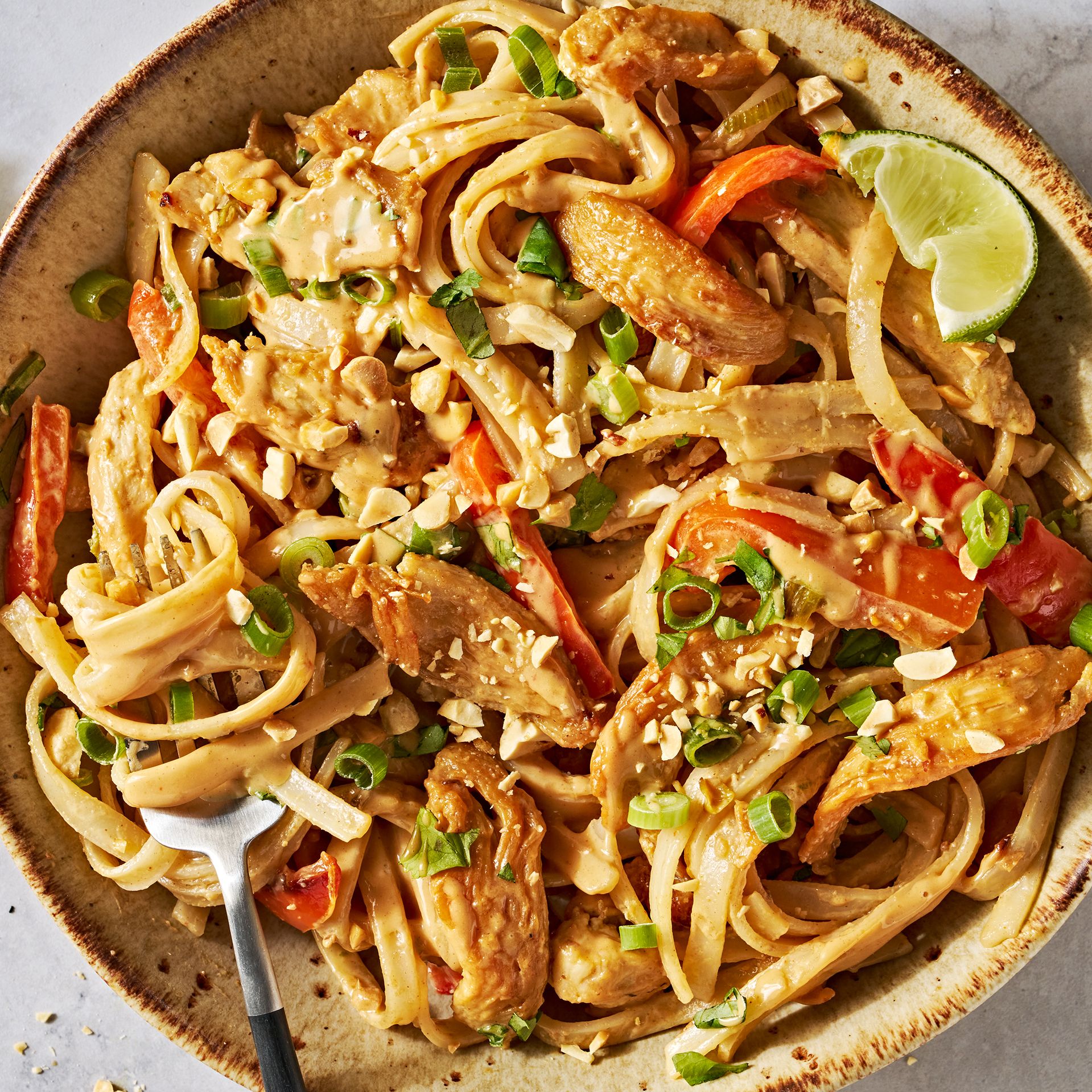 Family Fave Chicken Noodles with Creamy Peanut Sauce