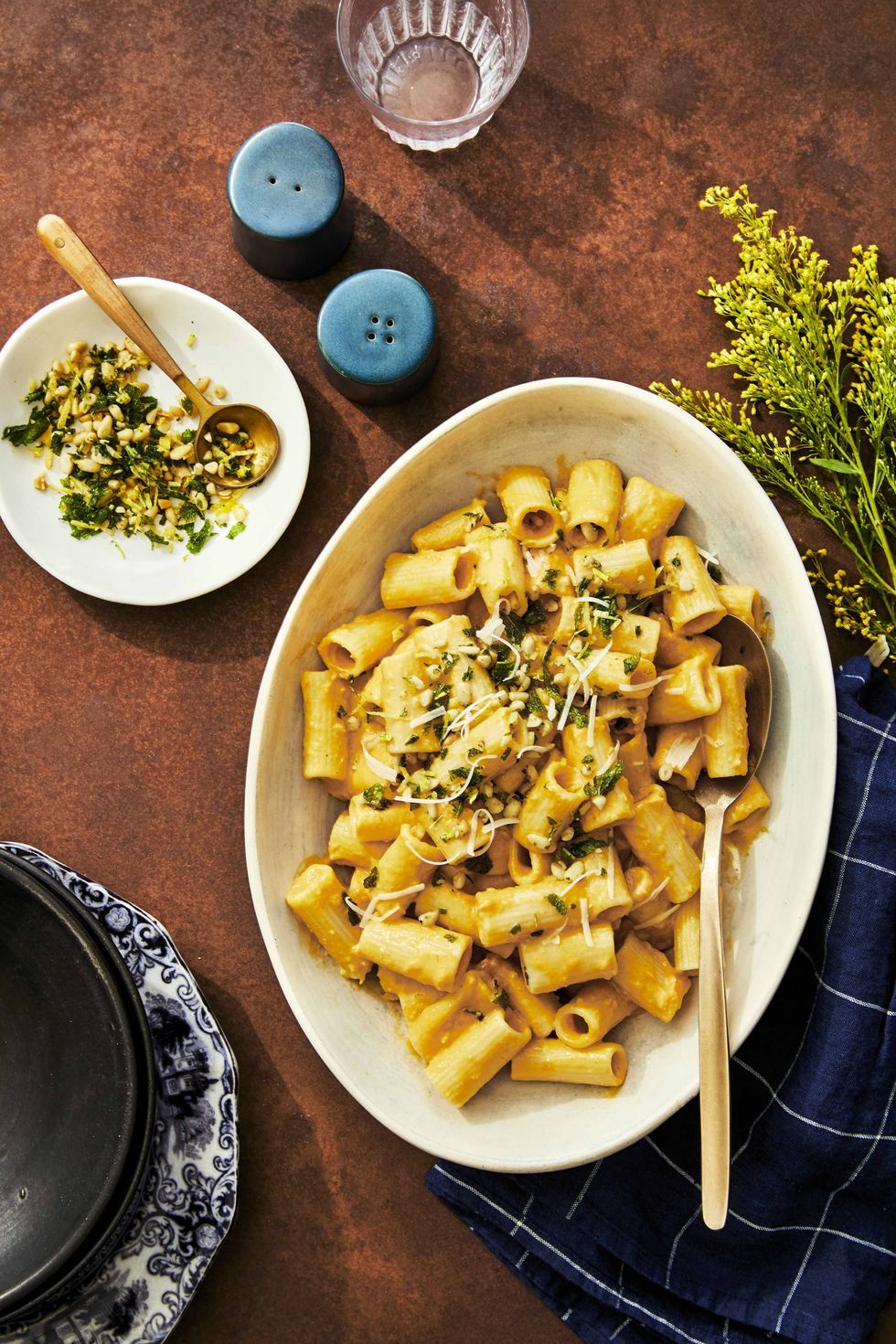 Creamy Pumpkin Pasta with Pine Nut Gremolata Recipe