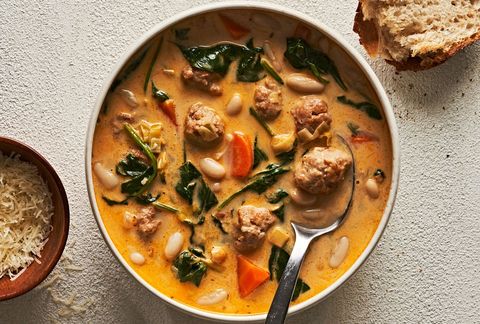 creamy bean and sausage soup