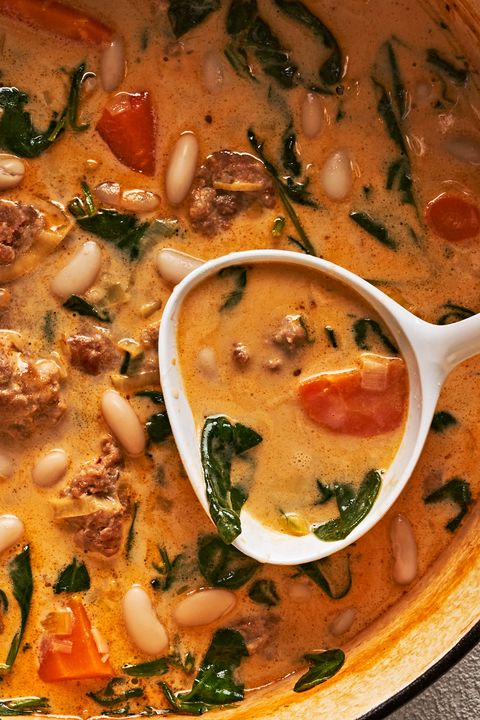 creamy sausage and white bean soup