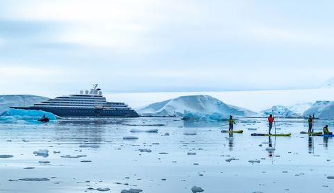 scenic eclipse antarctica cruising stand up paddle boarding