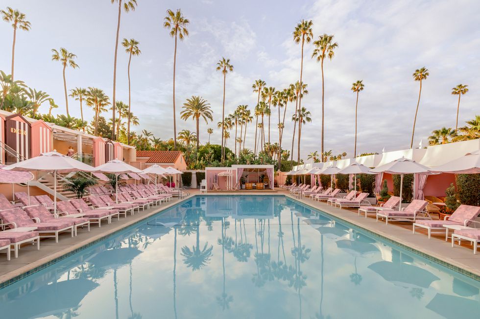 the pool at the beverly hills hotel