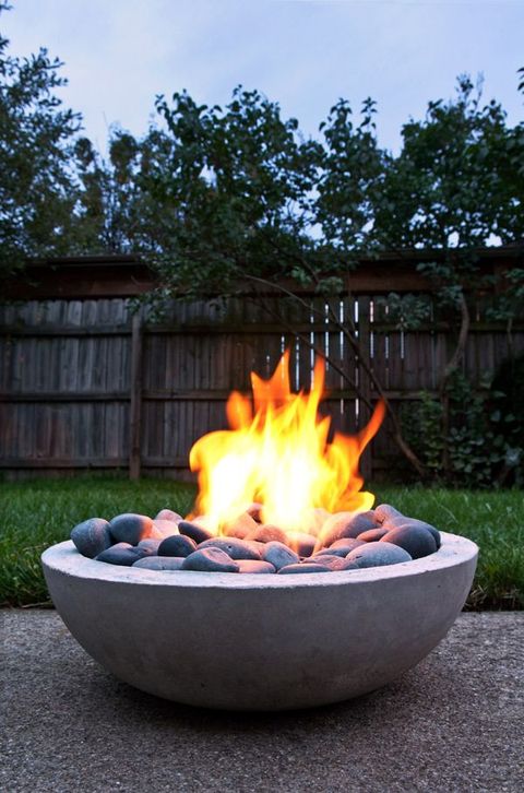 stone bonfire bowl from diy outdoor fireplace ideas