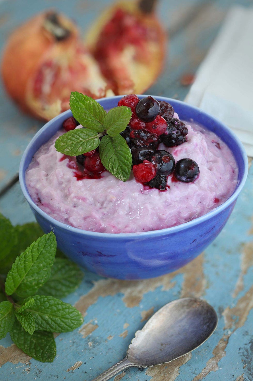 crema de arroz con frutos rojos