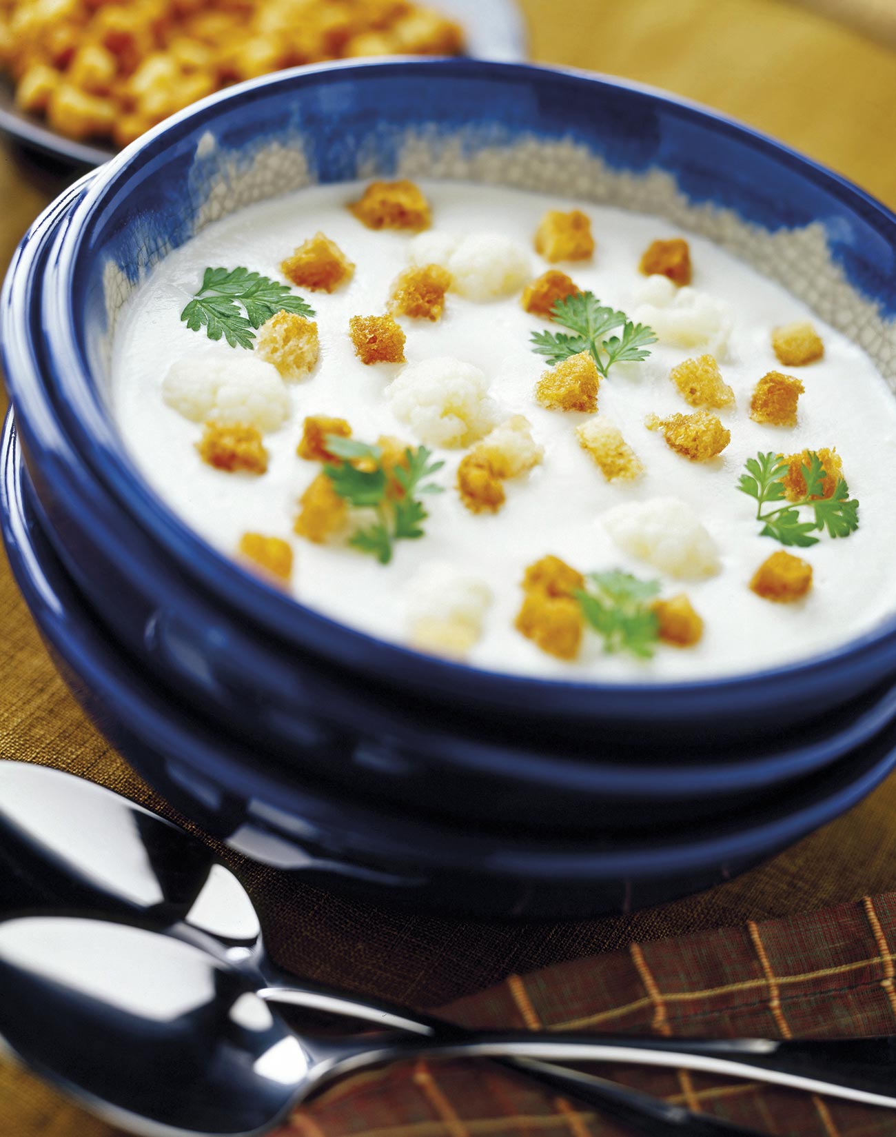 crema de coliflor con picatostes