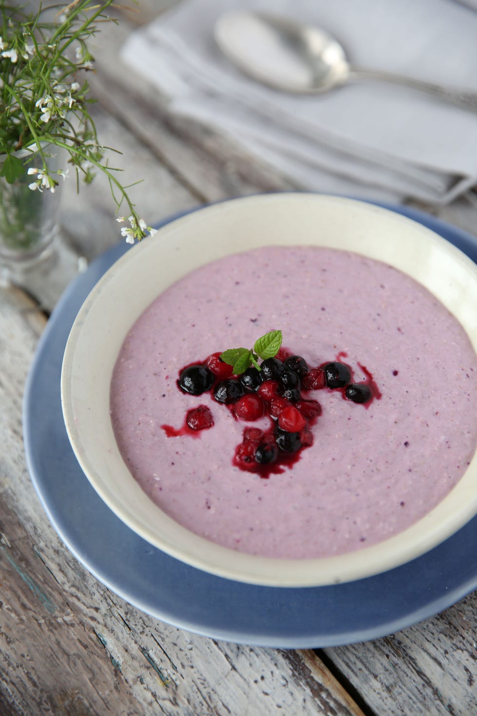 receta con quinoa crema de frutos rojos y quinoa