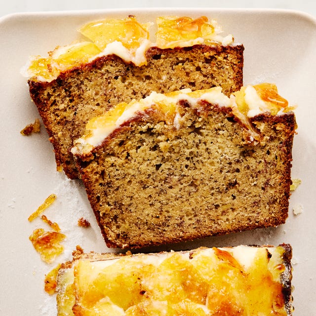 Creme Brûlée Banana Bread banana bread with a bruleed sugar topping
