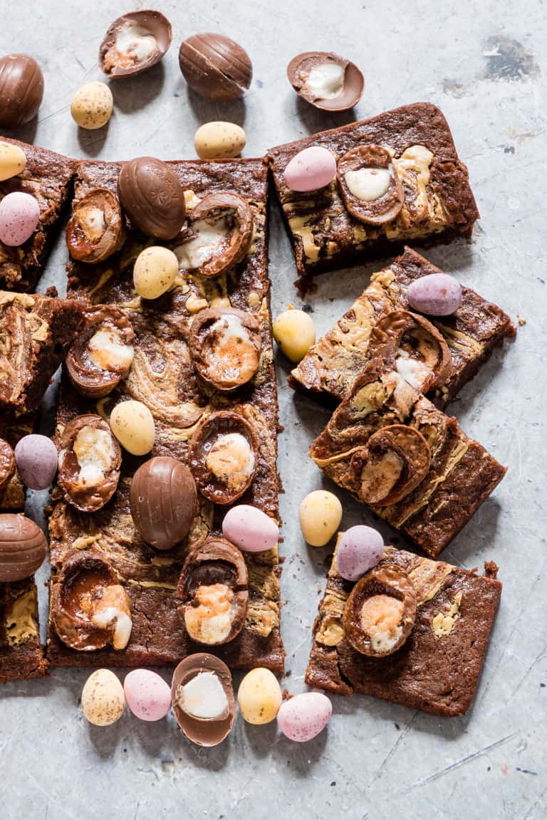 Creme Egg Brownies - Cadbury Eggs